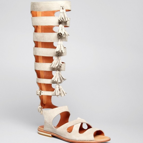 Rebecca Minkoff Shoes - Rebecca Minkoff Gladiator Sandals 8 Gray Tall Flat
